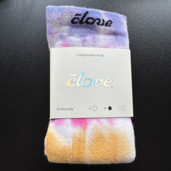 NWT Clove Compression Socks, Medium (W8-11.5), Rainbow Tie‎ Dye, Nurse Travel - Picture 3 of 4
